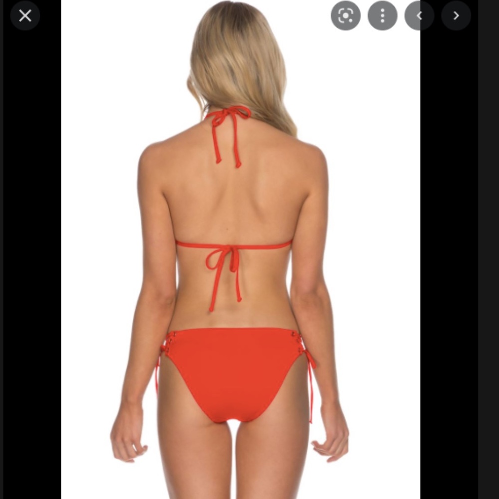 Isabella rose S gold lace up triangle bikini top small - Picture 3 of 5